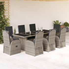 Set comedor jardín 9 pzas y cojines ratán sintético gris de , Conjuntos de jardín - Ref: Foro24-3277624, Precio: 1,00 €, Desc...