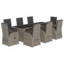 Set comedor jardín 9 pzas y cojines ratán sintético gris von , Gartensets - Ref: Foro24-3277624, Preis: 1,00 €, Rabatt: %