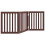 Puerta para perros plegable 3 paneles madera álamo marrón 150cm von , Hundehütten und Zäune - Ref: Foro24-352260, Preis: 60,5...