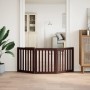 Puerta para perros plegable 3 paneles madera álamo marrón 150cm von , Hundehütten und Zäune - Ref: Foro24-352260, Preis: 60,5...
