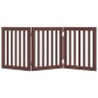 Puerta para perros plegable 3 paneles madera álamo marrón 150cm von , Hundehütten und Zäune - Ref: Foro24-352260, Preis: 60,5...