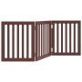 Puerta para perros plegable 3 paneles madera álamo marrón 150cm von , Hundehütten und Zäune - Ref: Foro24-352260, Preis: 60,5...