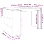 Escritorio de madera de ingeniería negro 123,5x73,5x75 cm von , Schreibtische - Ref: Foro24-847983, Preis: 118,89 €, Rabatt: %