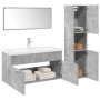 Juego muebles de baño 4 pzas madera contrachapada gris hormigón de , Muebles de baño - Ref: Foro24-3324881, Precio: 306,55 €,...