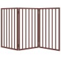 Puerta para perros plegable 3 paneles madera álamo marrón 150cm von , Hundehütten und Zäune - Ref: Foro24-352198, Preis: 54,7...
