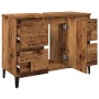 Mueble de lavabo madera ingeniería envejecida 80x33x60 cm by , bathroom vanities - Ref: Foro24-857129, Price: 104,75 €, Disco...