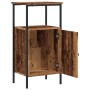 Mesitas de noche 2 uds madera ingeniería envejecida 41x31x80 cm by , Nightstands - Ref: Foro24-857247, Price: 80,60 €, Discou...