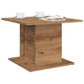 Mesa de centro madera ingeniería roble artisan 55,5x55,5x40 cm
