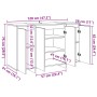 Aparador madera de ingeniería madera envejecida 120x41x75 cm von , Sideboards - Ref: Foro24-856792, Preis: 154,81 €, Rabatt: %