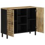Aparador de madera maciza de mango rugosa 90x33,5x75 cm von , CD- und DVD-Speicher - Ref: Foro24-4018656, Preis: 144,21 €, Ra...