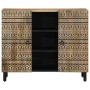 Aparador de madera maciza de mango rugosa 90x33,5x75 cm von , CD- und DVD-Speicher - Ref: Foro24-4018656, Preis: 144,21 €, Ra...