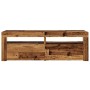 Mueble TV luces LED madera ingeniería envejecida 120x35x40 cm by , TV Furniture - Ref: Foro24-856319, Price: 102,78 €, Discou...