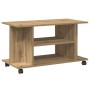 Mueble de TV ruedas madera ingeniería roble artisan 80x40x45 cm by , TV Furniture - Ref: Foro24-855791, Price: 62,90 €, Disco...