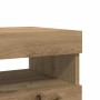 Muebles TV con luces LED 2 uds madera ingeniería roble artisan by , TV Furniture - Ref: Foro24-856312, Price: 90,24 €, Discou...