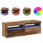 Muebles de TV con luces LED 2 uds madera ingeniería envejecida von , TV-Möbel - Ref: Foro24-856310, Preis: 87,70 €, Rabatt: %