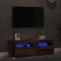 Muebles de TV con luces LED 2 uds madera ingeniería envejecida von , TV-Möbel - Ref: Foro24-856310, Preis: 87,70 €, Rabatt: %