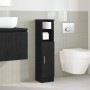 Mueble de baño con portarrollos negro 20,5x22x90 cm by , Bathroom furniture - Ref: Foro24-858498, Price: 38,31 €, Discount: %