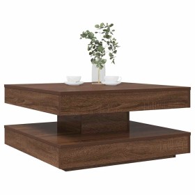 Mesa de centro giratoria 360 grados roble marrón 70x70x34,5 cm by , Coffee table - Ref: Foro24-858485, Price: 84,43 €, Discou...