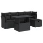 Set de sofás de jardín 6 piezas y cojines ratán sintético negro by , Garden sets - Ref: Foro24-3326136, Price: 426,83 €, Disc...