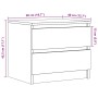 Mesita de noche madera de ingeniería envejecida 50x40x43.5 cm by , Nightstands - Ref: Foro24-856518, Price: 53,82 €, Discount: %