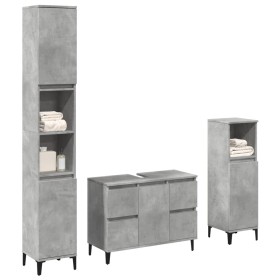 Set muebles de baño 2 piezas madera contrachapada gris hormigón by , Bathroom furniture - Ref: Foro24-3324950, Price: 211,23 ...