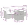 Set de muebles de jardín 5 pzas y cojines ratán sintético negro by , Garden sets - Ref: Foro24-3326086, Price: 374,04 €, Disc...