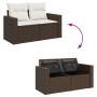 Set de sofás de jardín 10 pzas y cojines ratán sintético marrón by , Garden sets - Ref: Foro24-3326067, Price: 586,45 €, Disc...
