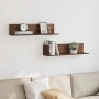 Estantes de pared 2 uds madera roble marrón 75x16,5x16,5 cm by , Shelves and shelves - Ref: Foro24-860037, Price: 37,74 €, Di...