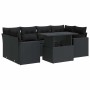 Set de sofás de jardín 7 pzas con cojines ratán sintético negro von , Gartensets - Ref: Foro24-3326266, Preis: 548,59 €, Raba...