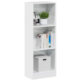 Estantería madera de ingeniería blanco brillo 40x24x109 cm by , Bookcases and shelves - Ref: Foro24-858303, Price: 59,54 €, D...