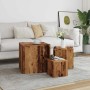 Mesas auxiliares 3 uds madera de ingeniería madera envejecida by , Side tables - Ref: Foro24-856676, Price: 79,13 €, Discount: %