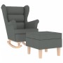 Sillón mecedora con taburete tela gris oscuro von , Sessel - Ref: Foro24-3307998, Preis: 262,70 €, Rabatt: %