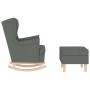 Sillón mecedora con taburete tela gris oscuro von , Sessel - Ref: Foro24-3307998, Preis: 262,70 €, Rabatt: %