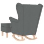 Sillón mecedora con taburete tela gris oscuro von , Sessel - Ref: Foro24-3307998, Preis: 262,70 €, Rabatt: %