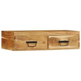 Mueble de TV de pared madera maciza de acacia 80x30x19 cm de , Almacenamiento para CD y DVD - Ref: Foro24-4017463, Precio: 92...