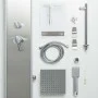 SCHÜTTE Shower panel with single-lever mixer TAHITI stainless steel by SCHÜTTE, shower heads - Ref: Foro24-435038, Price: 304...