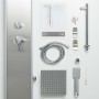 SCHÜTTE Shower panel with single-lever mixer TAHITI stainless steel by SCHÜTTE, shower heads - Ref: Foro24-435038, Price: 304...