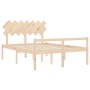 Bed for seniors with solid wood headboard 140x200cm by vidaXL, Beds and slatted bases - Ref: Foro24-3195546, Price: 139,30 €,...