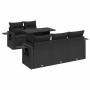 Set de sofás de jardín 6 piezas y cojines ratán sintético negro von , Gartensets - Ref: Foro24-3326406, Preis: 518,64 €, Raba...