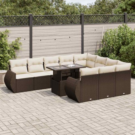 Set de sofás de jardín 11 pzas cojines ratán sintético marrón by , Garden sets - Ref: Foro24-3326714, Price: 788,02 €, Discou...