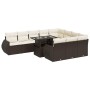 Set de sofás de jardín 11 pzas cojines ratán sintético marrón by , Garden sets - Ref: Foro24-3326714, Price: 788,02 €, Discou...