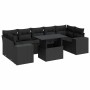 Set de sofás de jardín y cojines 8 piezas ratán sintético negro by , Garden sets - Ref: Foro24-3326756, Price: 579,51 €, Disc...