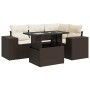 Set comedor de jardín 5 piezas y cojines ratán sintético marrón von , Gartensets - Ref: Foro24-3326794, Preis: 416,26 €, Raba...