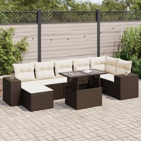 Set sofás de jardín 8 piezas y cojines ratán sintético marrón de , Conjuntos de jardín - Ref: Foro24-3326844, Precio: 563,01 ...