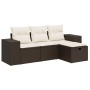 Set de sofás de jardín 4 pzas y cojines ratán sintético marrón von , Gartensets - Ref: Foro24-3325659, Preis: 287,25 €, Rabat...