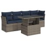 Set sofás jardín y cojines 5 pzas ratán sintético acacia gris by , Garden sets - Ref: Foro24-3326092, Price: 414,79 €, Discou...