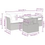 Set sofás jardín y cojines 5 pzas ratán sintético acacia gris by , Garden sets - Ref: Foro24-3326092, Price: 414,79 €, Discou...