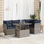 Set sofás jardín y cojines 6 pzas ratán sintético acacia gris by , Garden sets - Ref: Foro24-3326162, Price: 512,83 €, Discou...