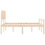 Bed for seniors with solid wood headboard 140x200cm by vidaXL, Beds and slatted bases - Ref: Foro24-3195546, Price: 139,30 €,...