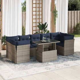 Set sofás jardín y cojines 8 pzas ratán sintético acacia gris von , Gartensets - Ref: Foro24-3326122, Preis: 648,49 €, Rabatt: %